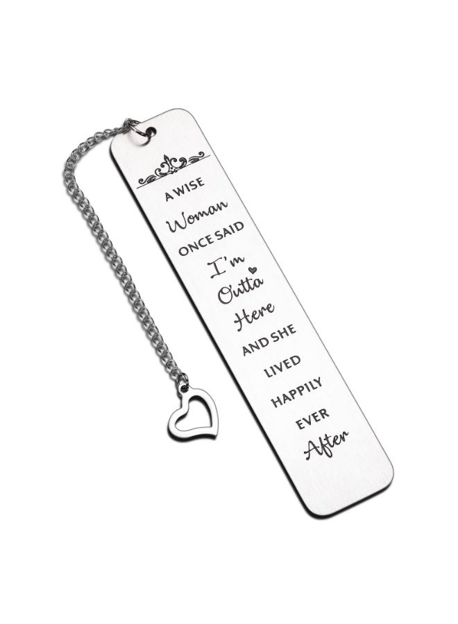 Funny Retirement Bookmark Gifts for Women 2022 Happy Retired Going Away Work Gift for Coworker Leaving Best Friend Teacher Nurse Appreciation Farewell Female Boss Day Colleague Birthday Christmas Gift - Image 1